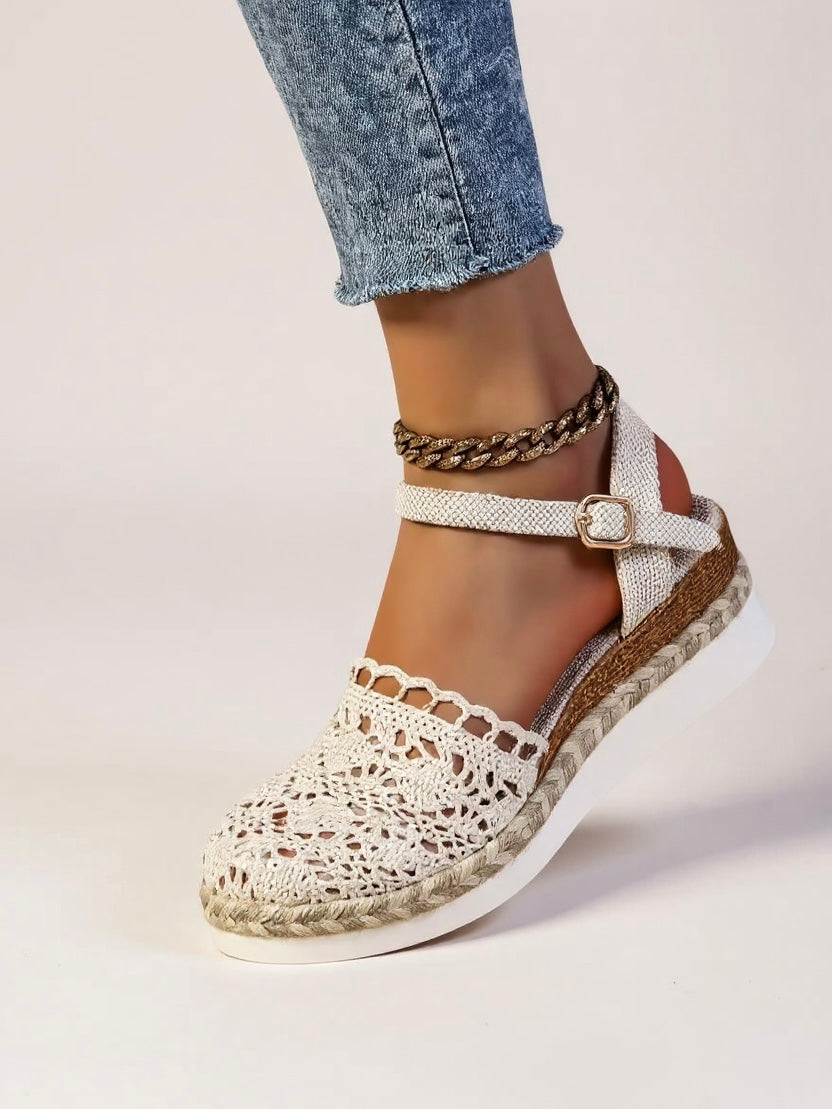 Women's Boho Espadrille Wedge Ankle Strap Sandals