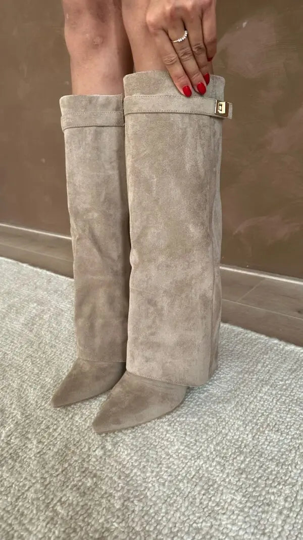 Sleek Tall Shaft Heeled Boots