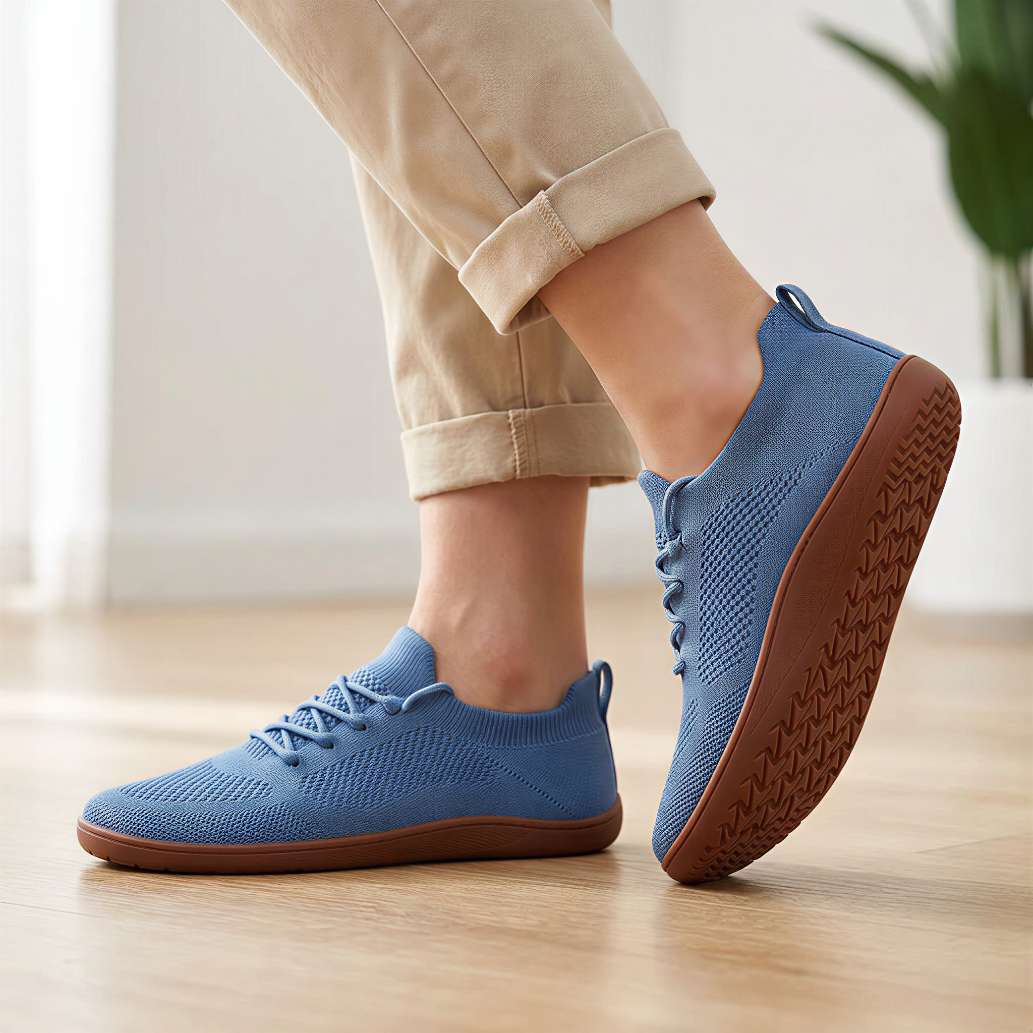 Knit Barefoot Sneakers With Flexible Sole