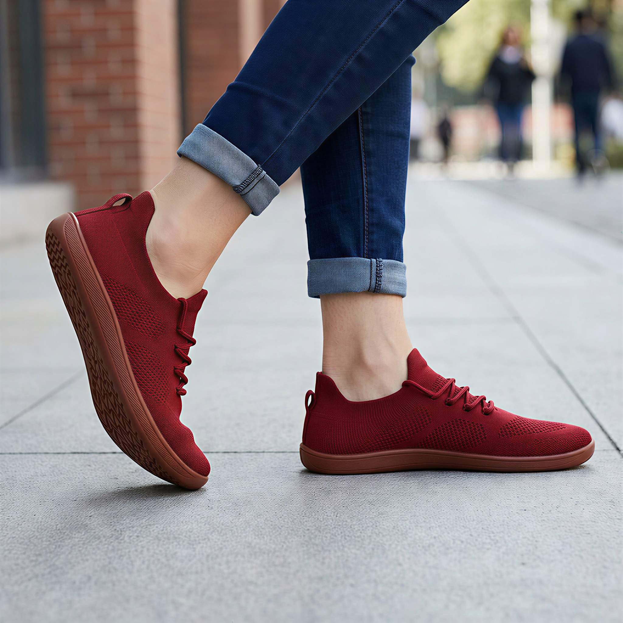 Knit Barefoot Sneakers With Flexible Sole