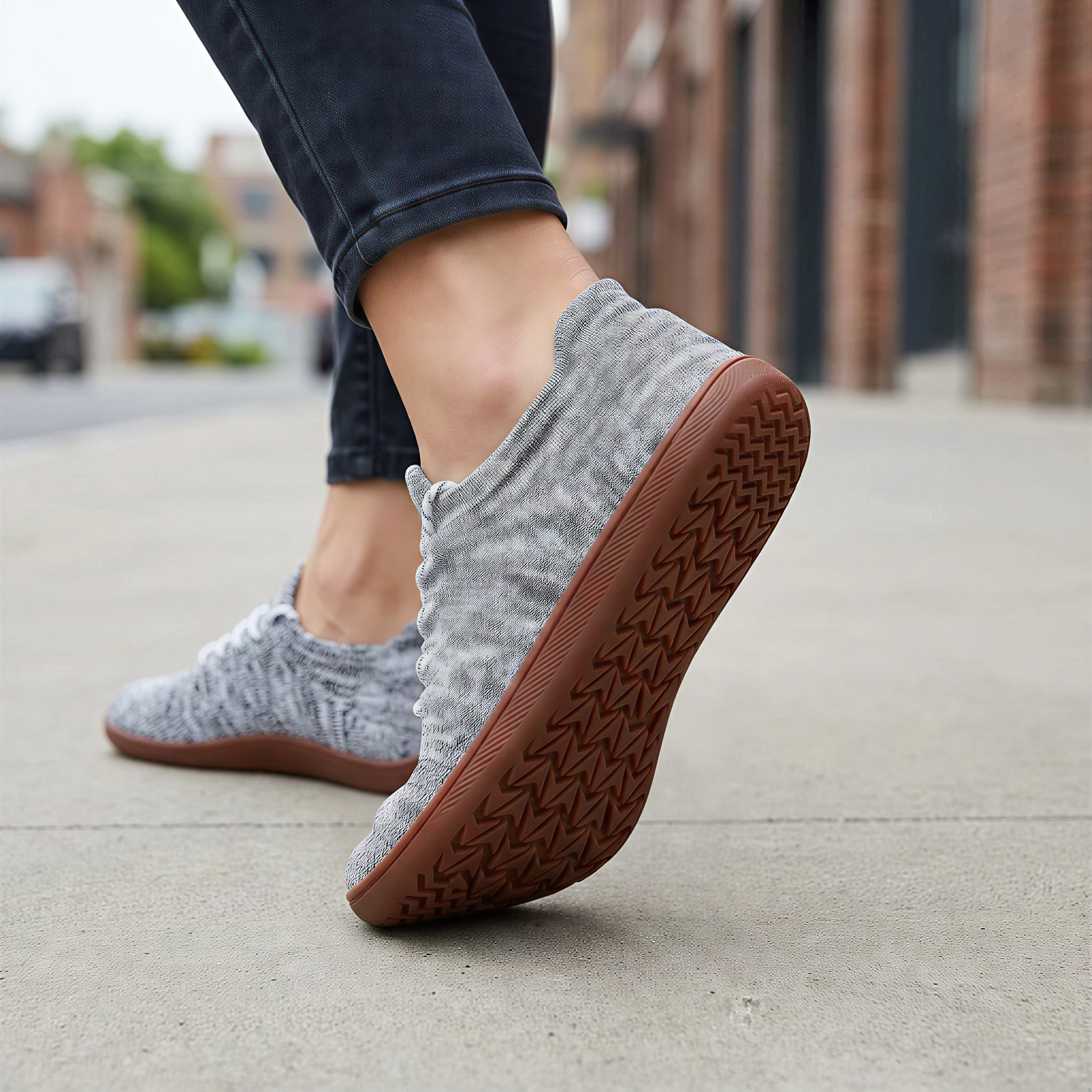 Knit Barefoot Sneakers With Flexible Sole
