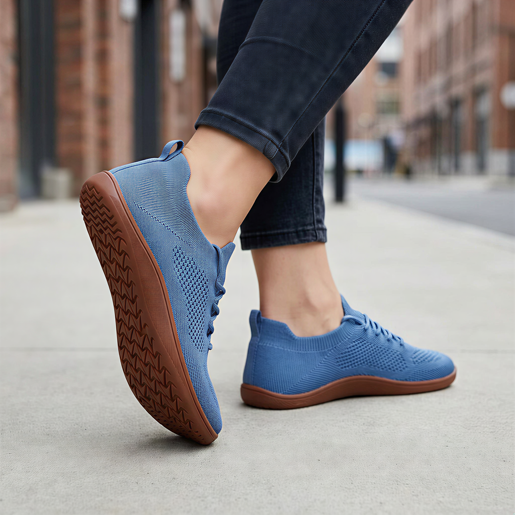 Knit Barefoot Sneakers With Flexible Sole