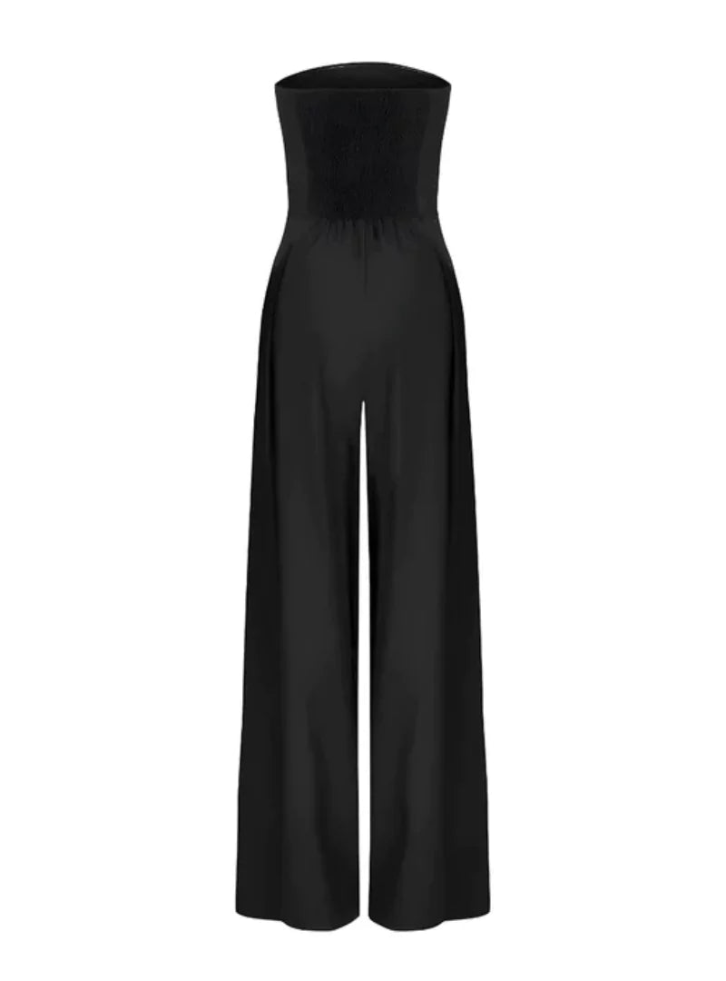 Women's Strapless Wide-Leg Jumpsuit