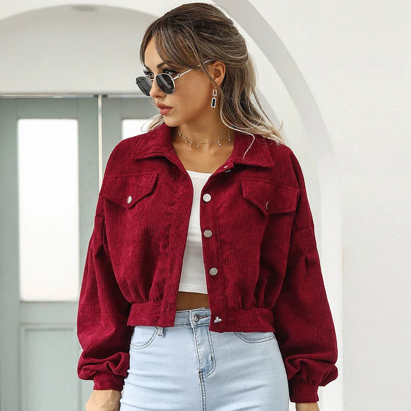 Serena Bellucci Cropped Corduroy Jacket