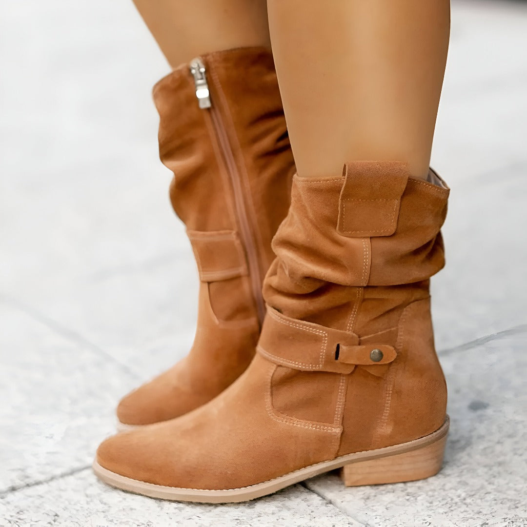 Suede Slouchy Ankle Boot