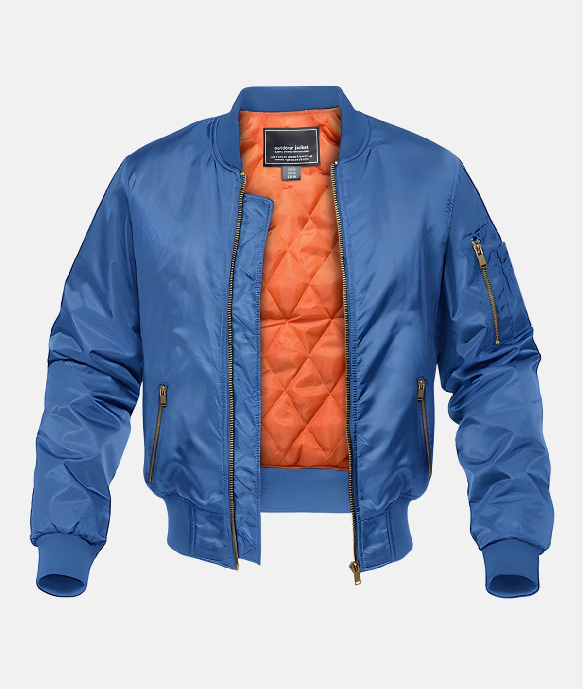 Classic Quilted Lined Bomber Jacket