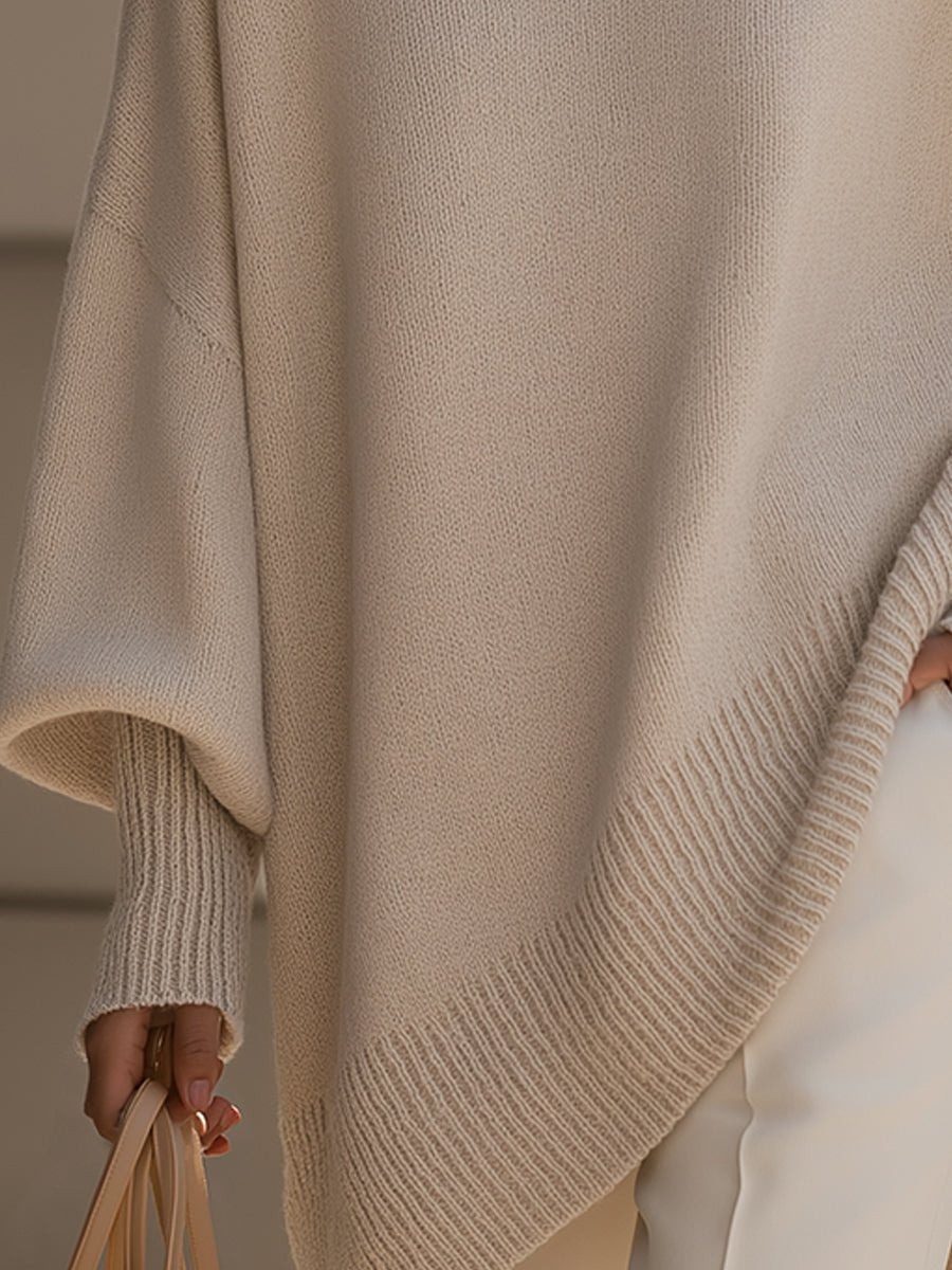 Luxe Oversized Drape Knit Sweater