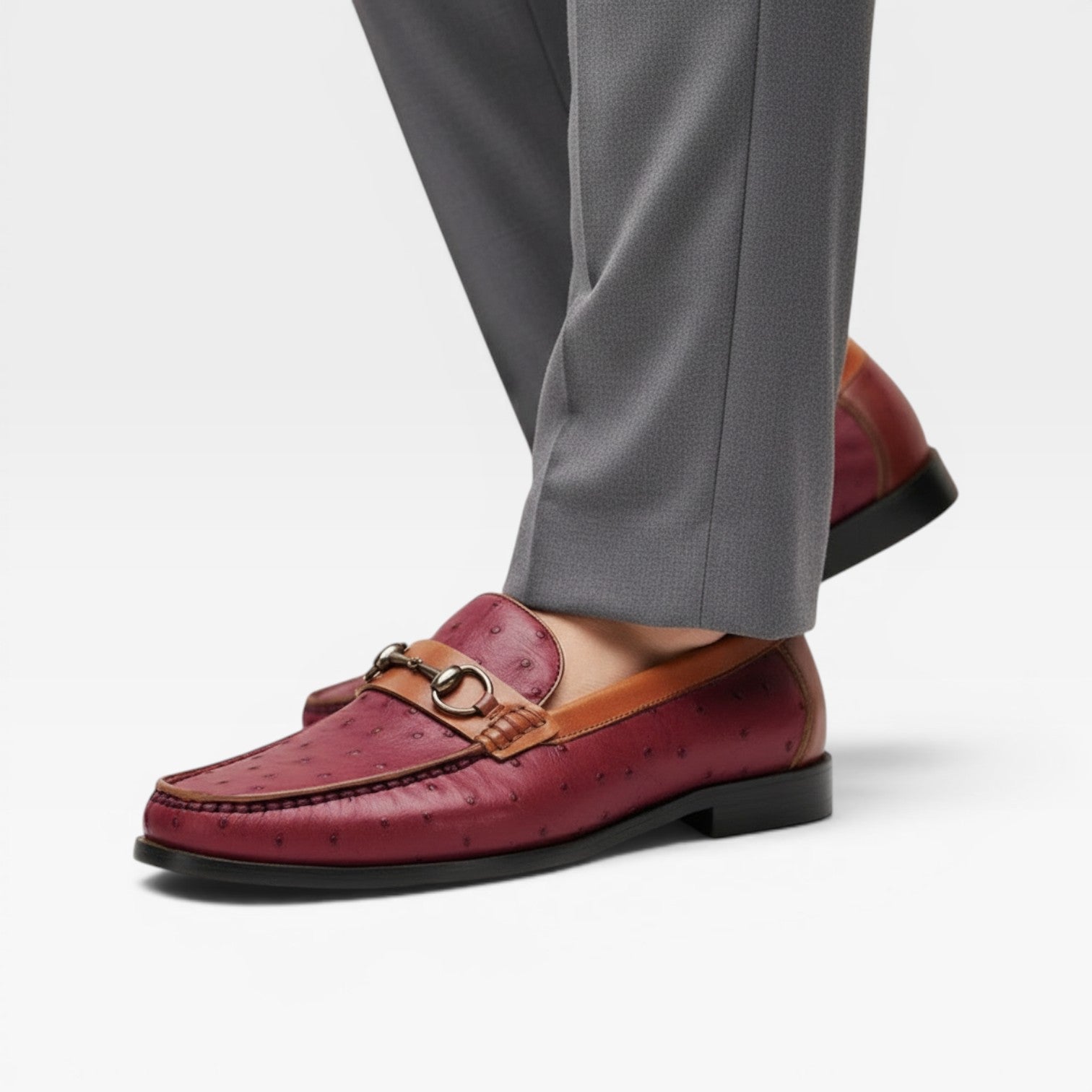Genuine Leather Bit Loafers For Men