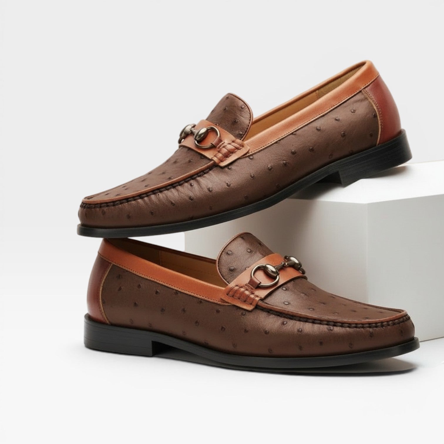 Genuine Leather Bit Loafers For Men