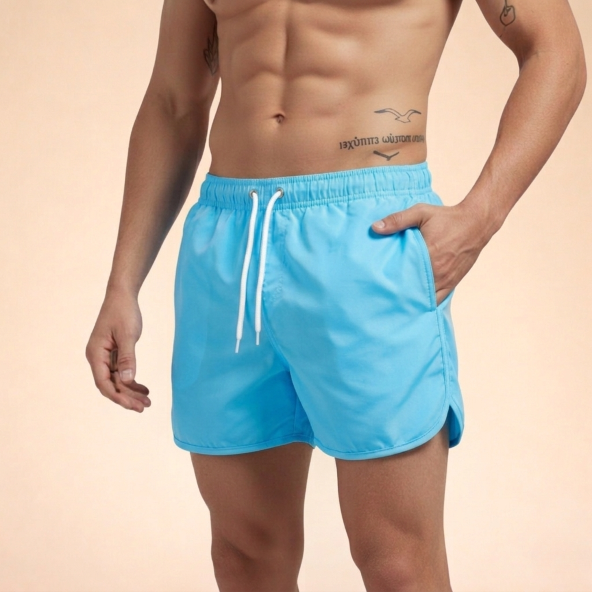 Men's Quick-Dry Swim Shorts with Inner Lining