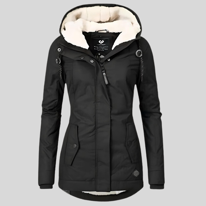 Longline Waterproof Hooded Parka With Warm Lining