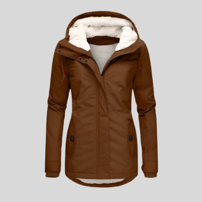 Longline Waterproof Hooded Parka With Warm Lining