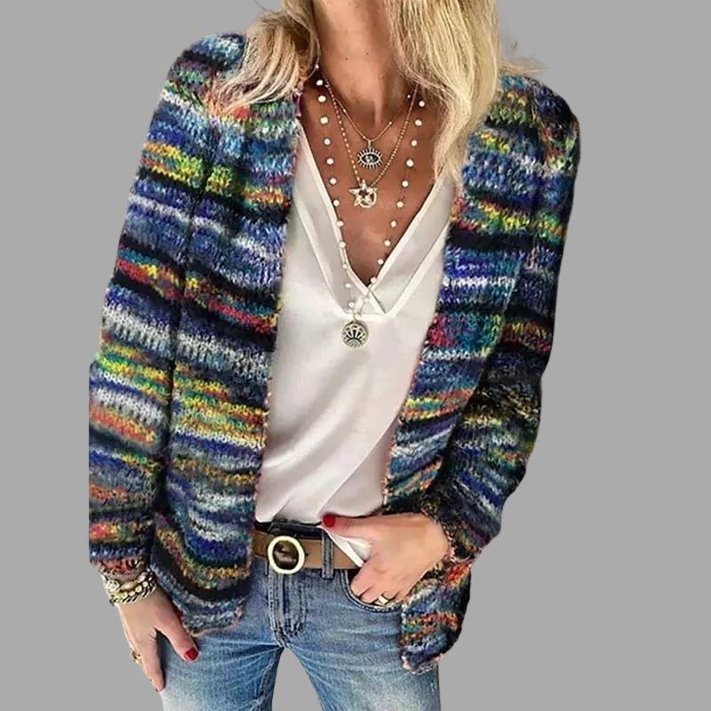 Multicolour Knit Cardigan Relaxed Fit