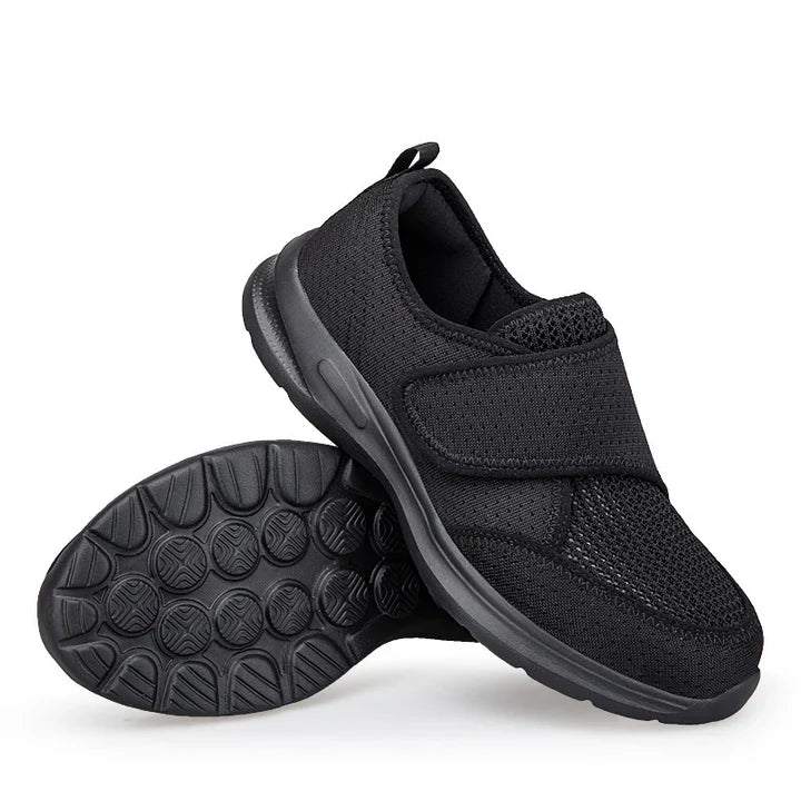 Wide Fit Orthopedic Walking Shoes with Adjustable Strap