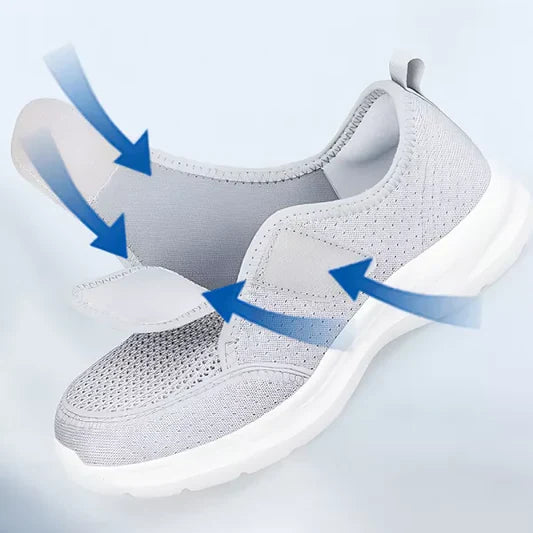 Wide Fit Orthopedic Walking Shoes with Adjustable Strap