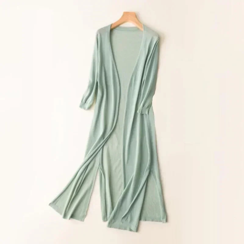 Laura Lightweight Open Front Longline Cardigan