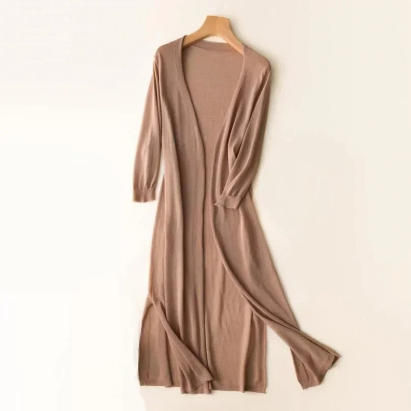 Laura Lightweight Open Front Longline Cardigan