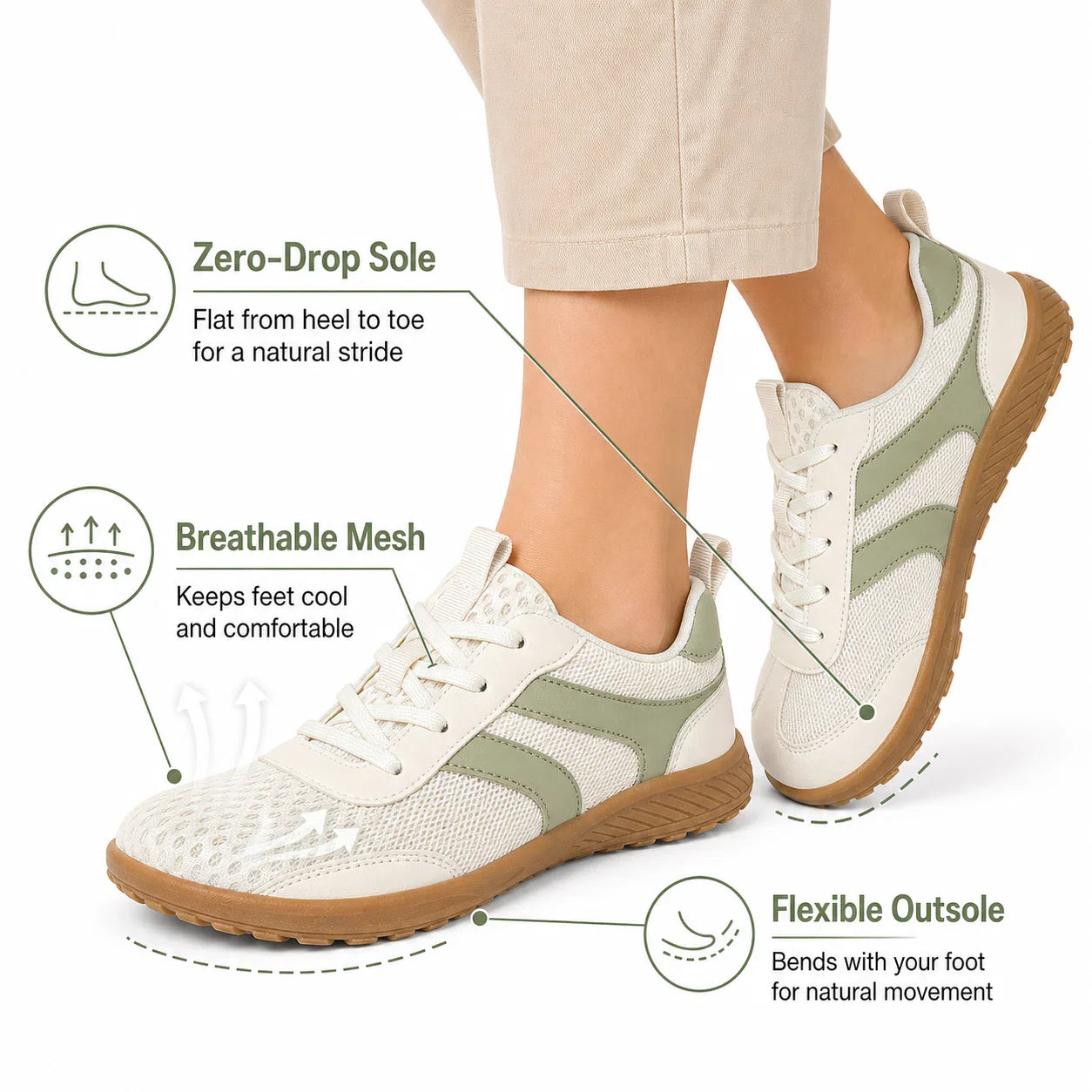 Barefoot Wide Toe Box Non-Slip Walking Shoes