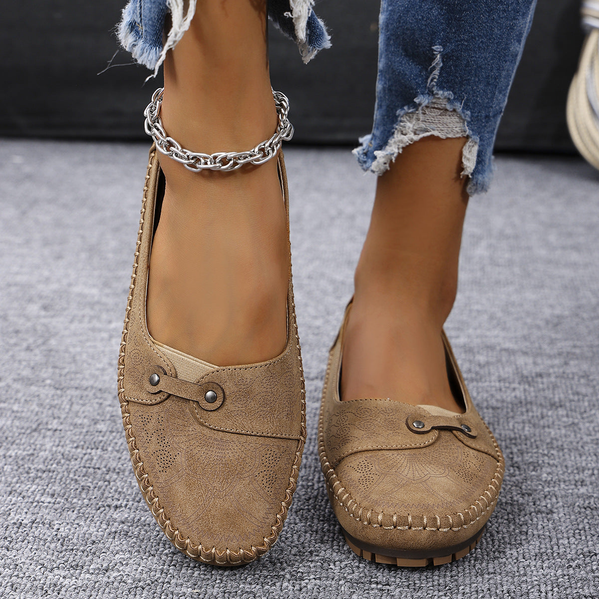 Women's Orthopaedic Suede Slip-On Loafers with Arch Support