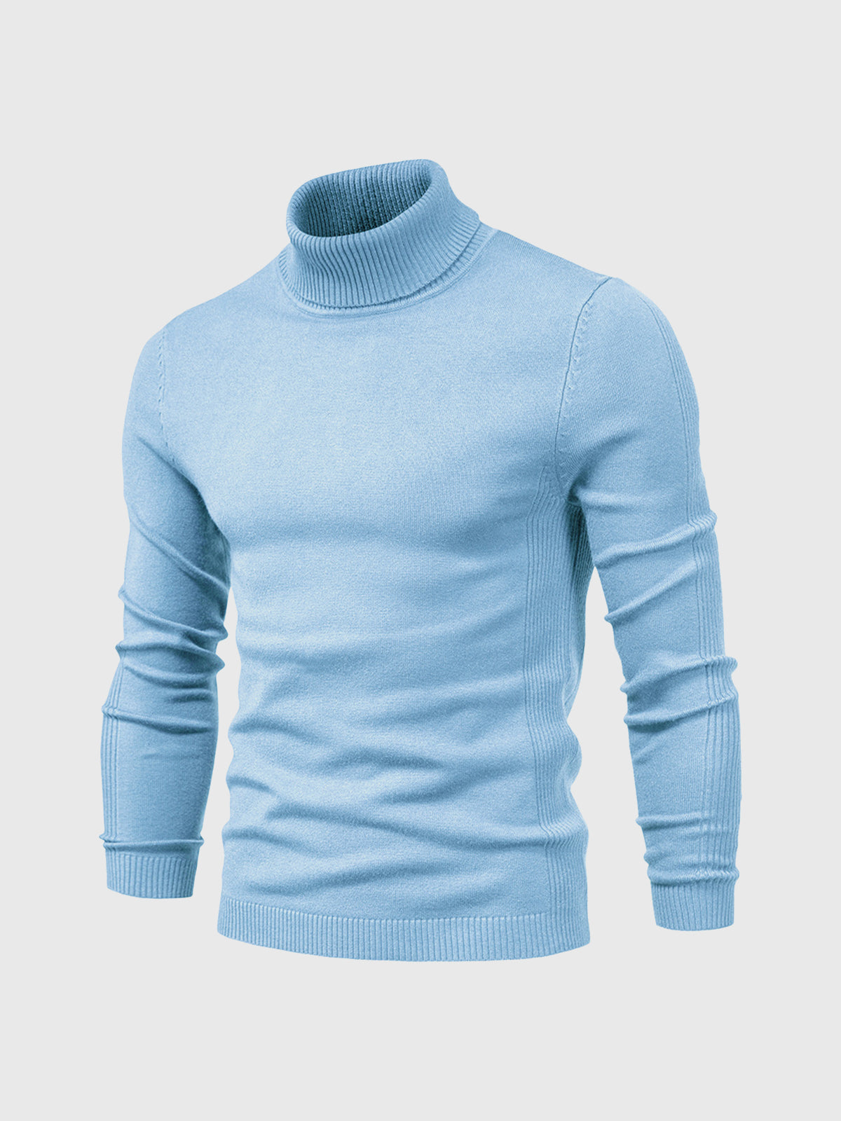 Soft Washable Cotton Turtleneck Sweater