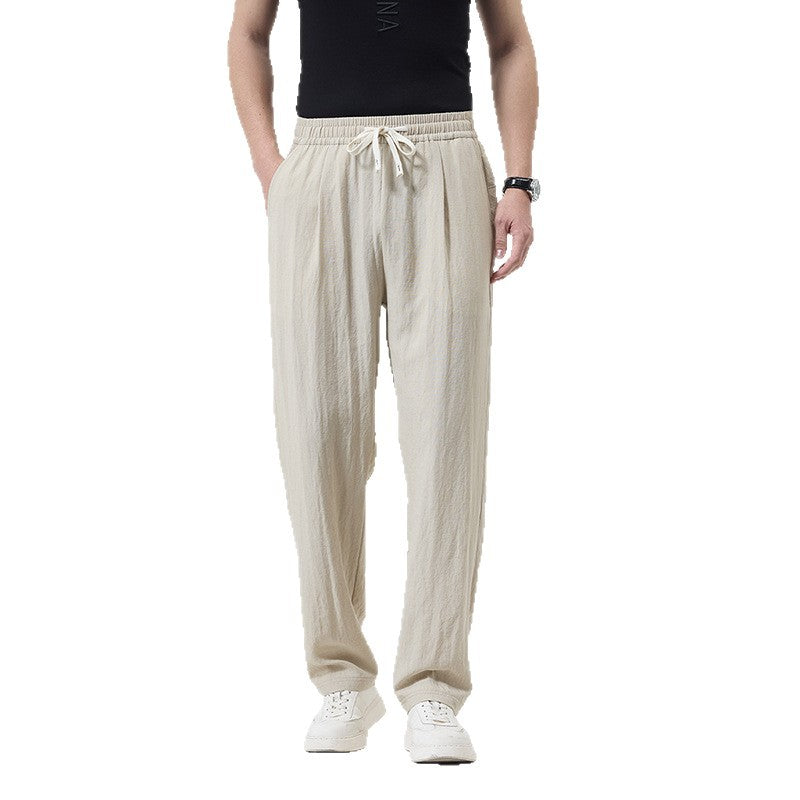 Relaxed Linen Lounge Pants with Drawstring