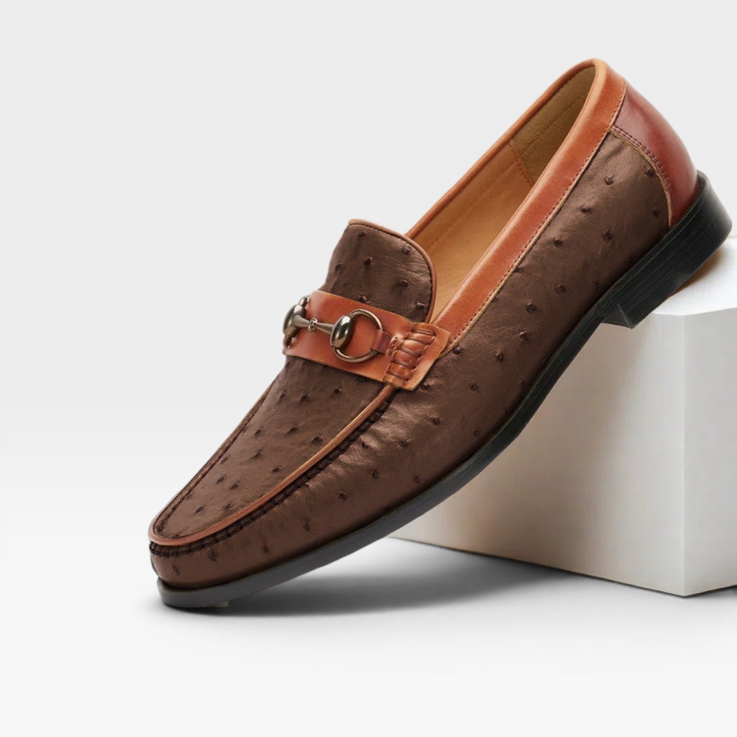 Genuine Leather Bit Loafers For Men
