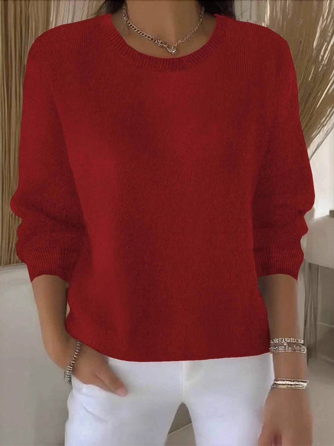 Relaxed Fit Everyday Knit Sweater