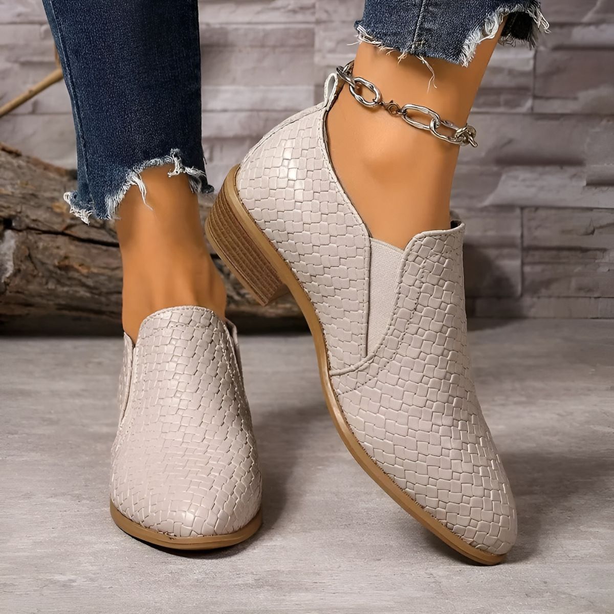 Women's Comfort Oxford Block Heel Shoes