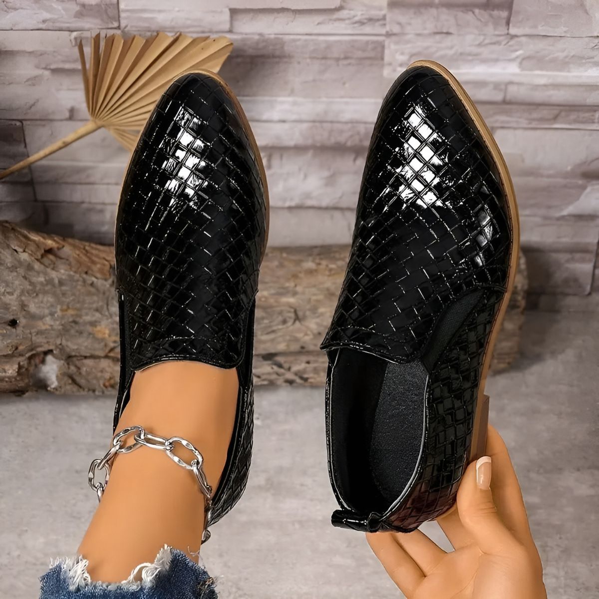 Women's Comfort Oxford Block Heel Shoes
