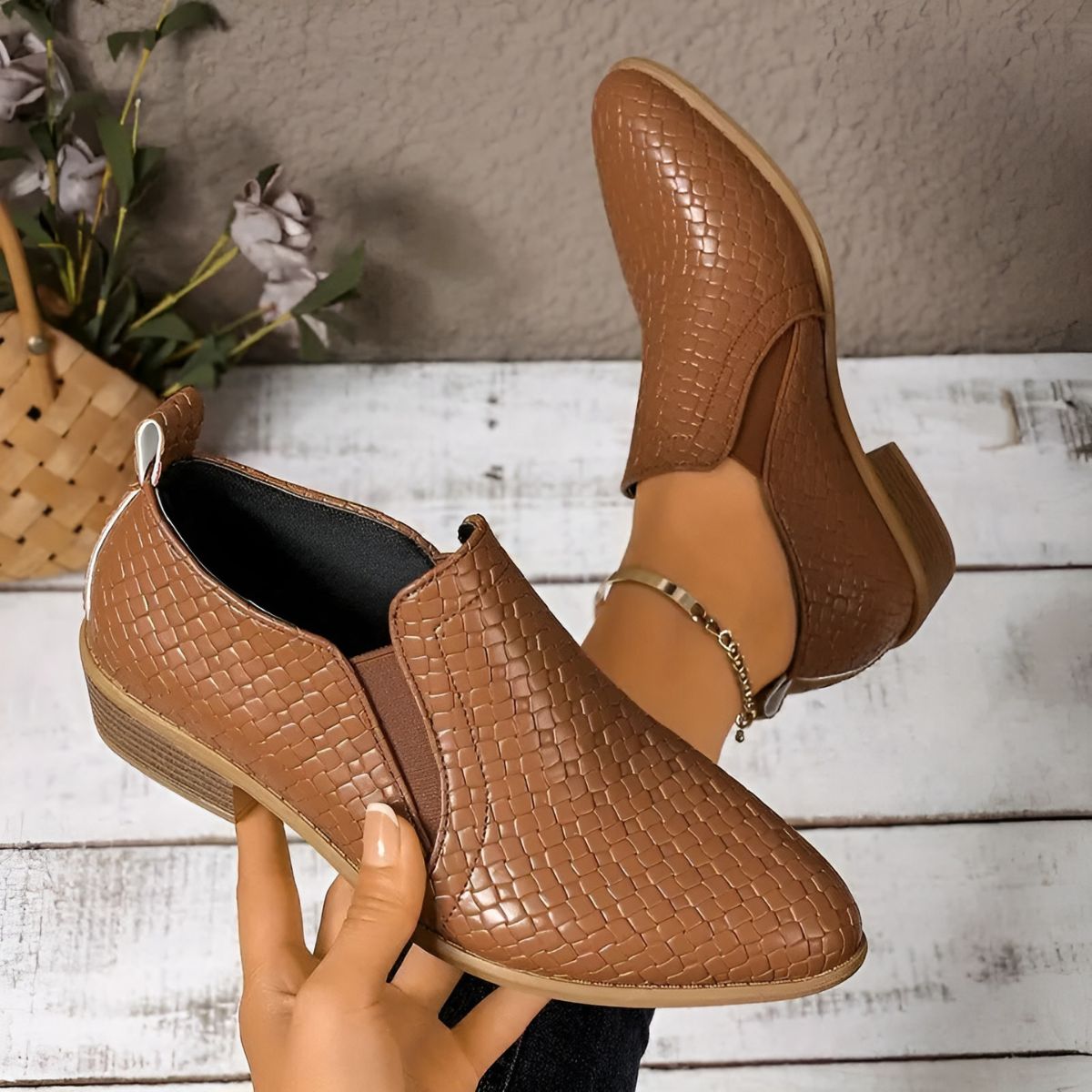 Women's Comfort Oxford Block Heel Shoes