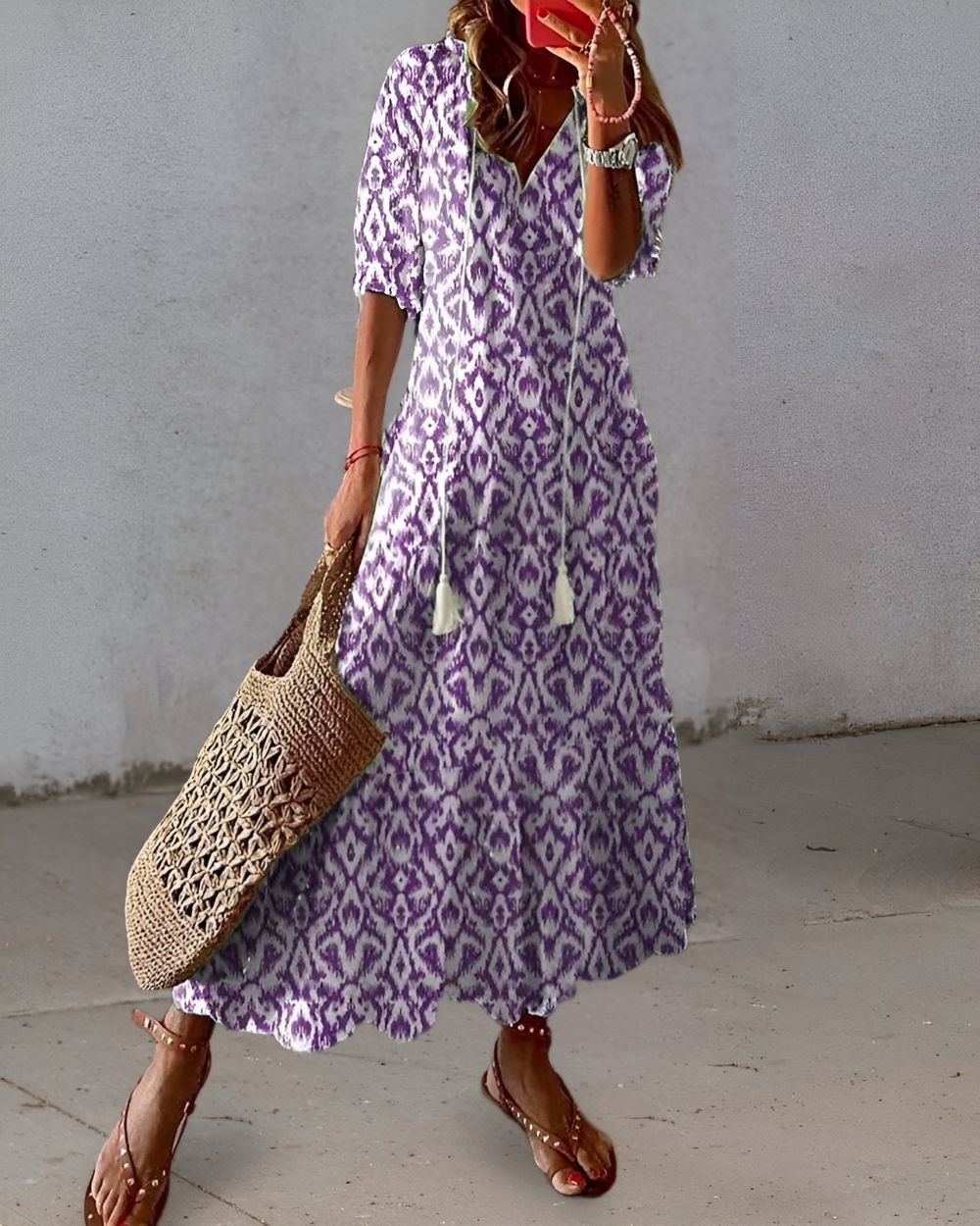 Women's Boho Flowy Maxi Covering Dress