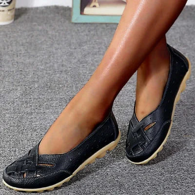 Breathable Leather Orthopaedic Loafers with Gel Sole