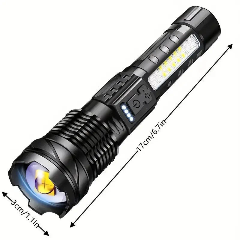 USB Rechargeable Tactical Military Flashlight