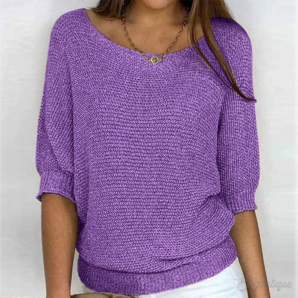 Elegant Cross Knit Layering Sweater