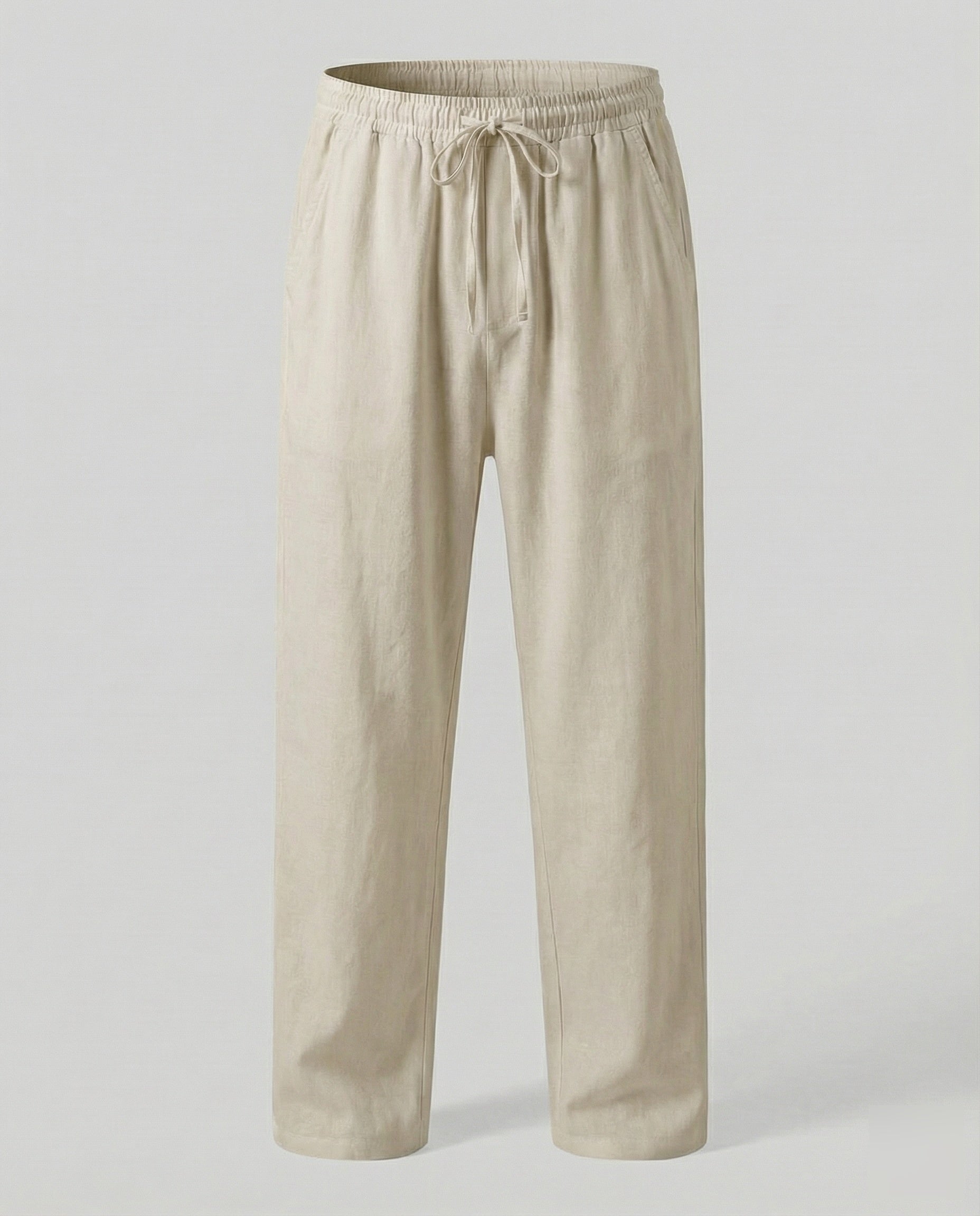 Relaxed Linen Lounge Pants with Drawstring