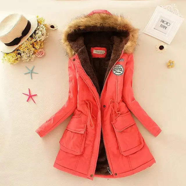 Hooded Insulated Puffer Jacket With Zip Pockets
