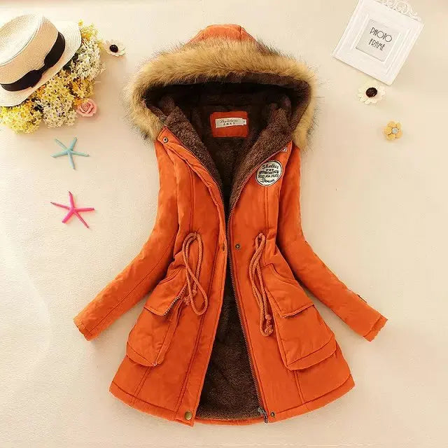 Hooded Insulated Puffer Jacket With Zip Pockets
