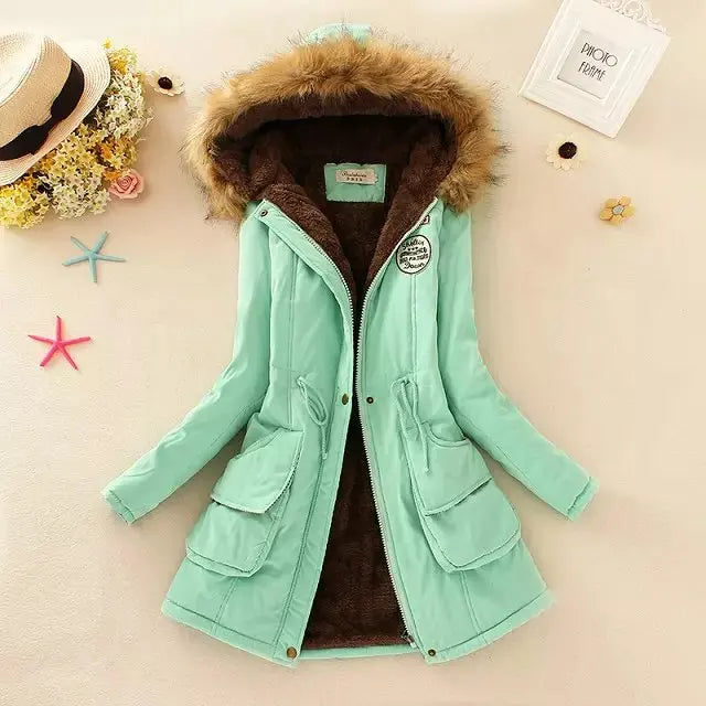 Hooded Insulated Puffer Jacket With Zip Pockets