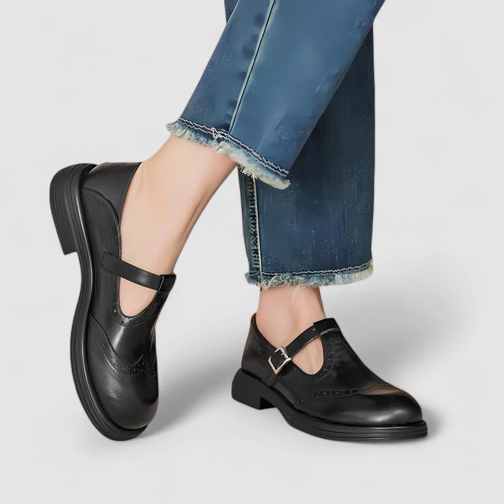 Classic Mary Jane Flats With Non Slip Sole