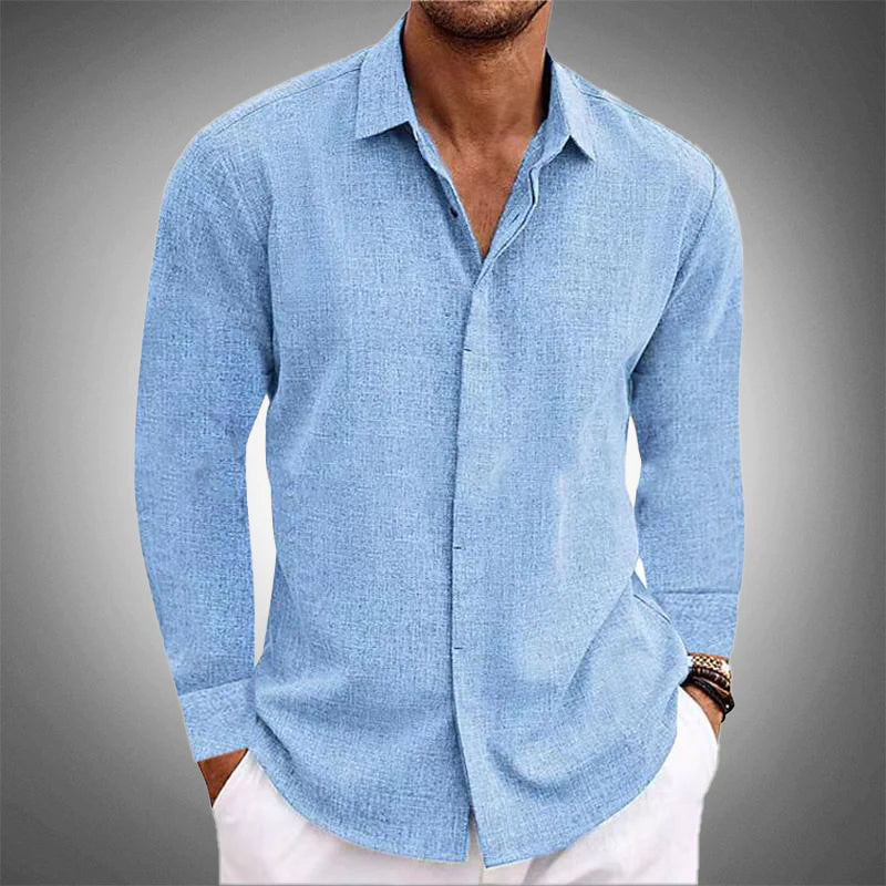 Linen Shirt | Button Classic Relaxed Fit Men