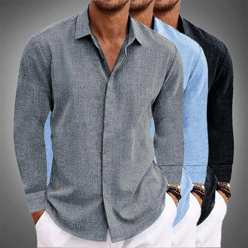 Linen Shirt | Button Classic Relaxed Fit Men