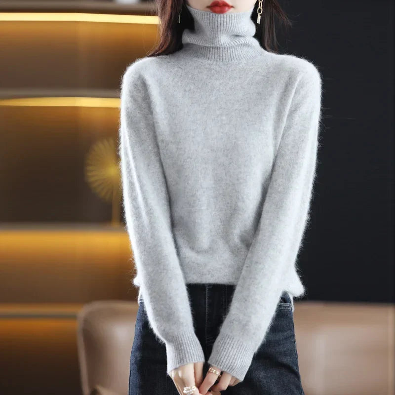 Classic Fitted Turtleneck Sweater – 16 Colors