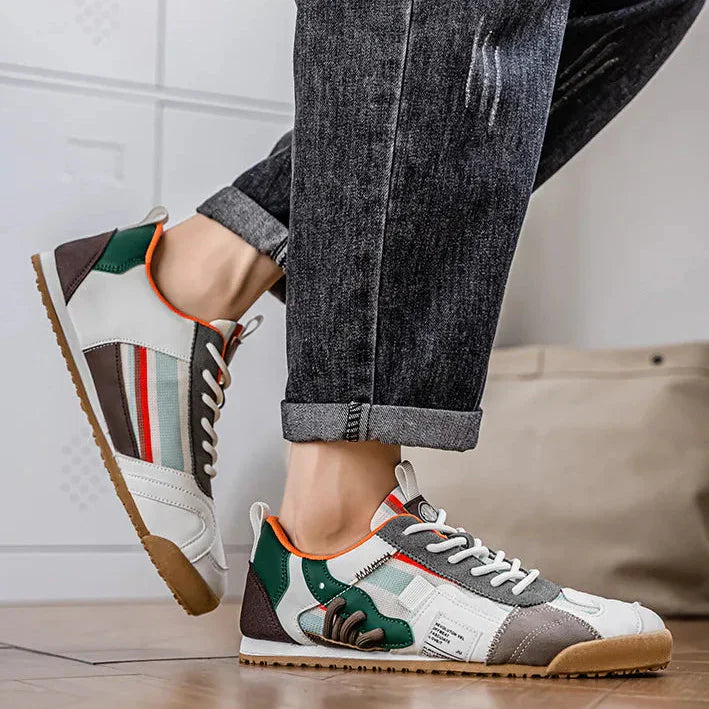 Men's Breathable Layered Panel Utility Sneakers