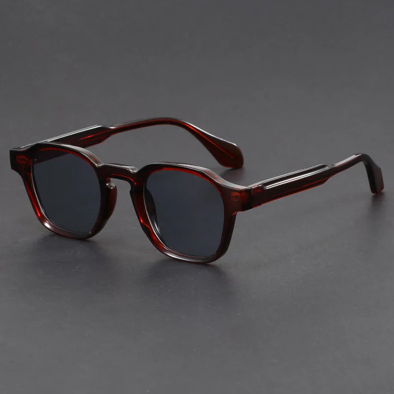 Polycarbonate Square Frame Retro Sunglasses