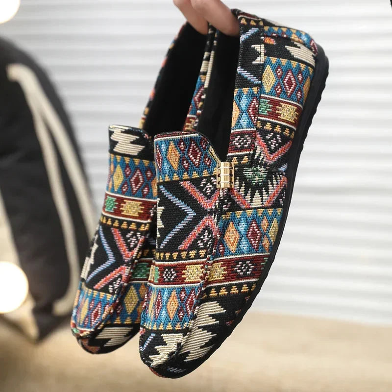 Rio Aztec Canvas Loafers