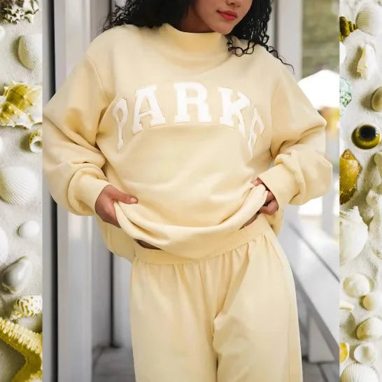 Oversized Graphic Crew Neck Long Sleeve Sweater