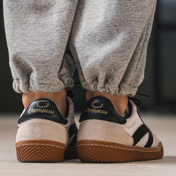 Suede Retro Sneakers With Shock Absorbing Sole