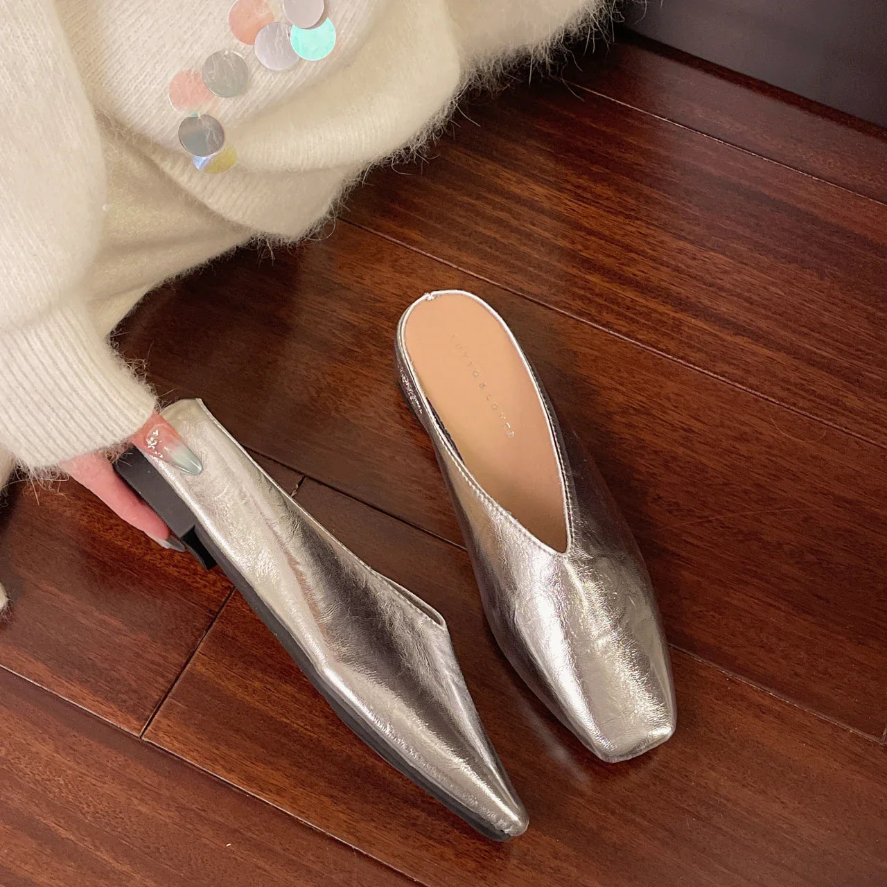 Slip-On Vegan Leather Flats