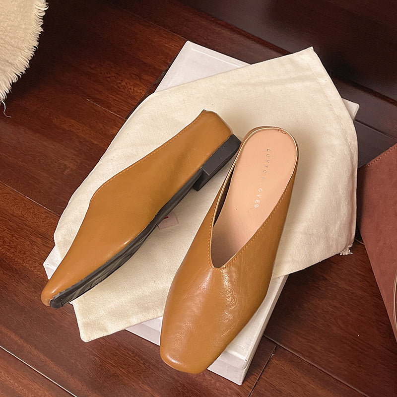 Slip-On Vegan Leather Flats