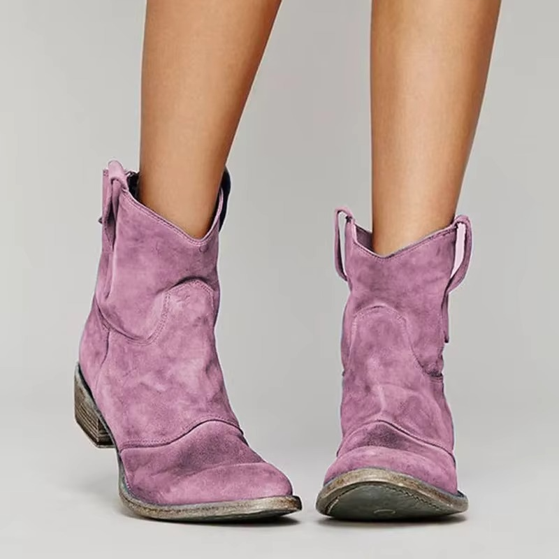 Pointed Toe Western Ankle Boot